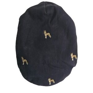 Janie and Jack 2T-3T Newsboy Hat Cap Navy Blue Embroidered Dog‎ Puppy